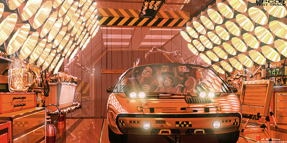 Disney Concept Art - Epcot Test Track Heat Chamber