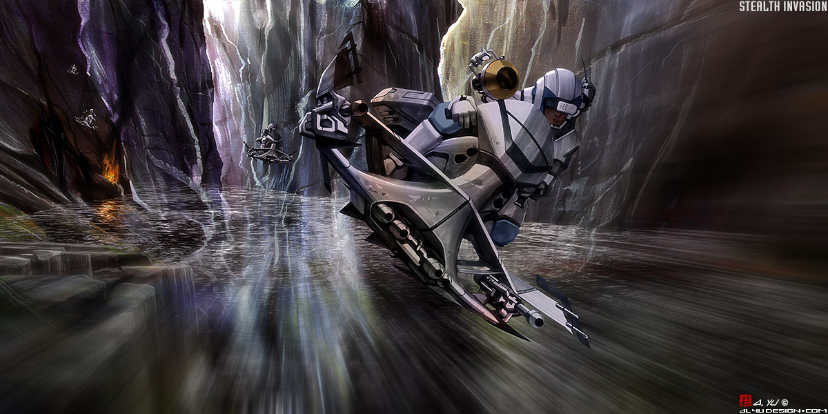 Stealth Invasion Concept Art - Bike Trooper
