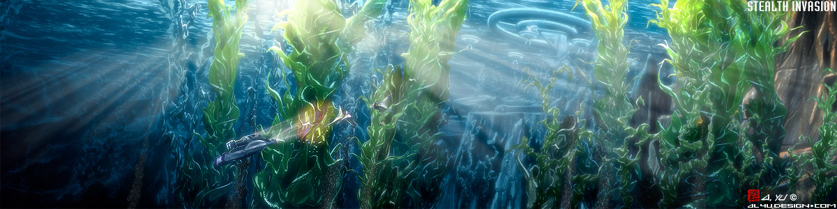 Stealth Invasion Concept Art - Underwater Forest